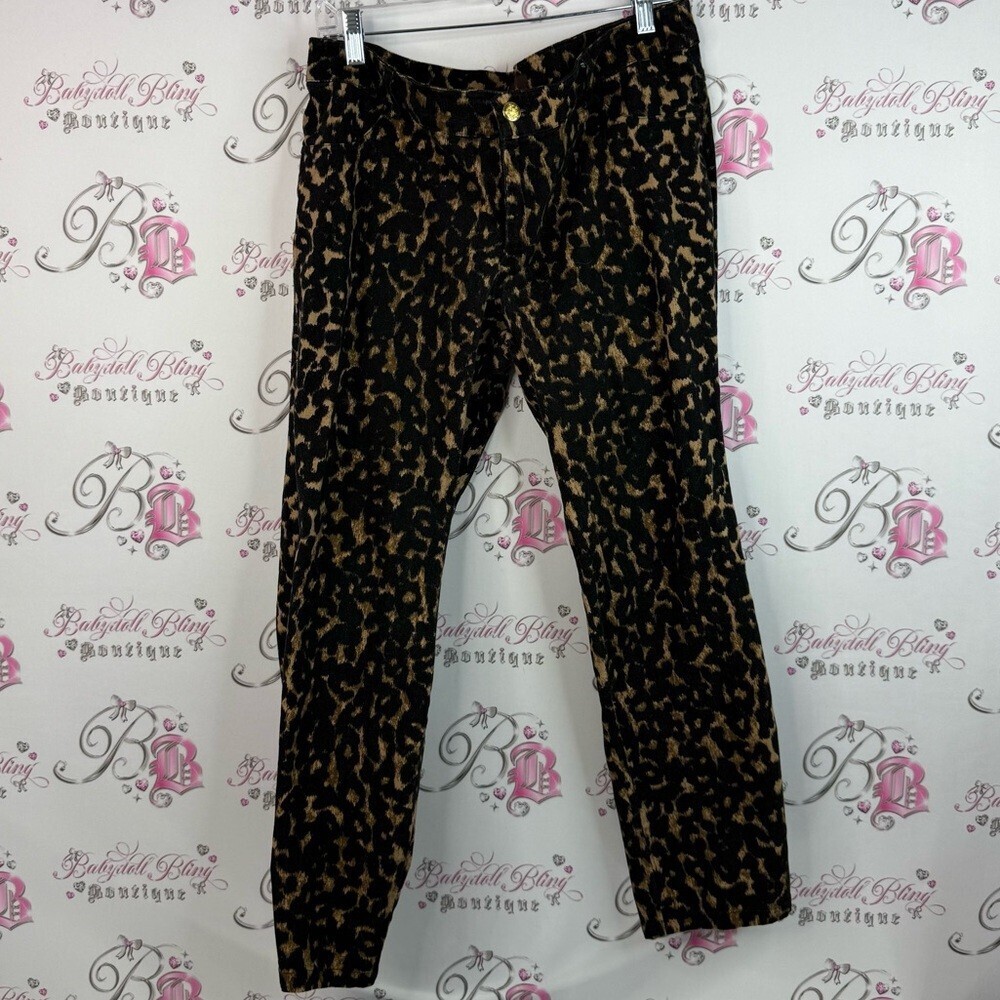 mark. Pants leopard cheetah Animal Print Trousers brown tan black gold